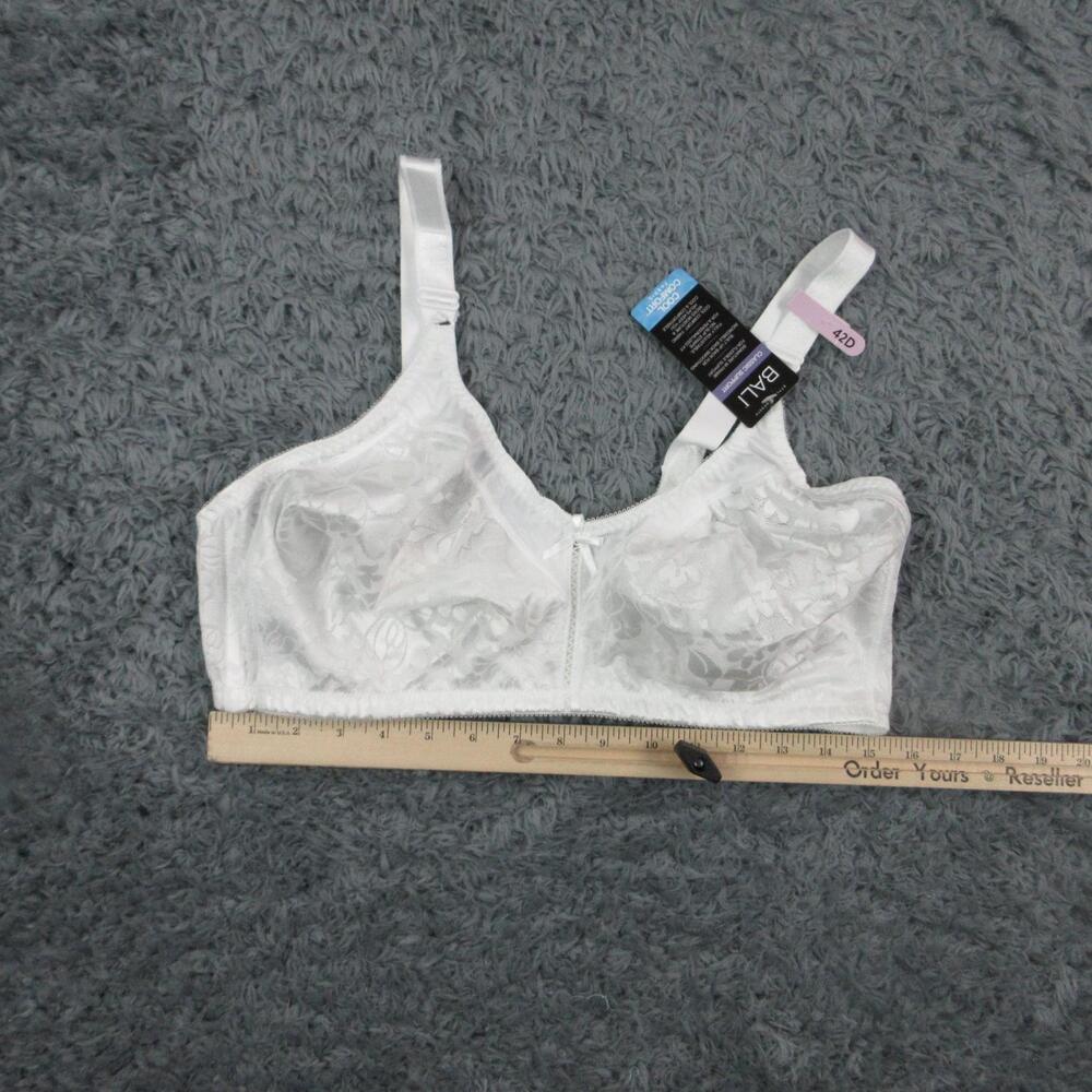 Bali Classic Support T-Shirt Bra Womens 42D White Wireless Full Coverage NWT